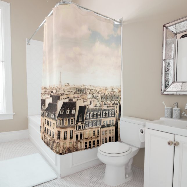 Paris Rooftops Scene | Shower Curtain (In Situ)