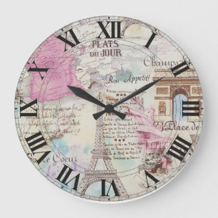 Paris Round Acrylic Wall Clock