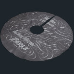 Paris rustic country chalkboard French Scripts Brushed Polyester Tree Skirt<br><div class="desc">Paris rustic country chalkboard French Scripts accessories,  cottage chic blackboard home accessories for modern vintage country homes.</div>