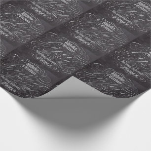Paris rustic country chalkboard French Scripts Wrapping Paper