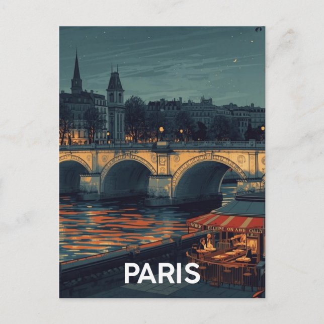 Paris Seine Postcard (Front)