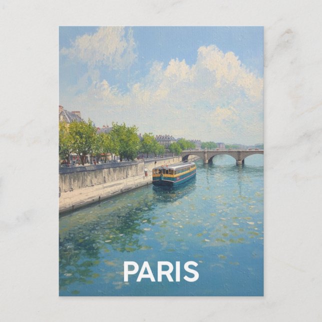 Paris Seine Postcard (Front)