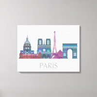 Paris Skyline Coloured Buildings