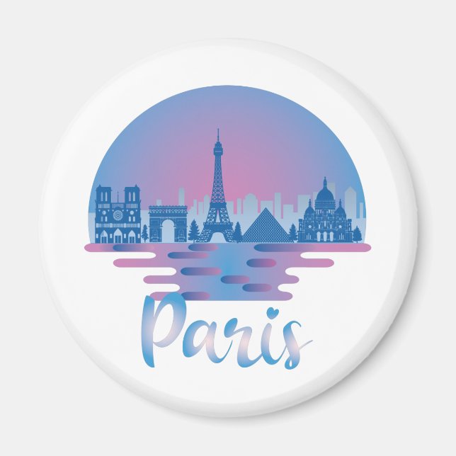 Paris Skyline - France Travel Magnet (Front)