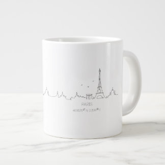 Paris skyline with coordinates mug