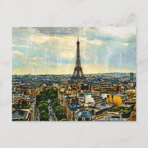 Paris skyline with the Eiffel Tower Postcard