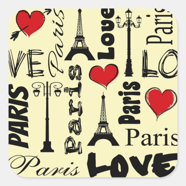 Paris Square Sticker (Front)