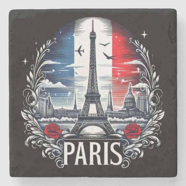 paris stone coaster (Front)