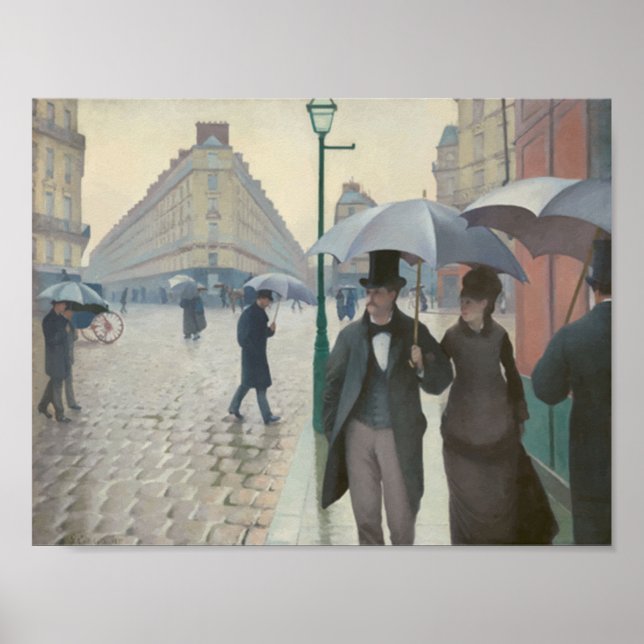 Paris Street in Rainy Weather Poster (Front)