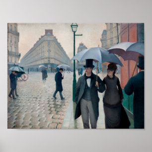 Paris Street Rainy Day (1877) by Gustave Caillebo Poster