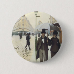 Paris Street, Rainy Day by Caillebotte 6 Cm Round Badge