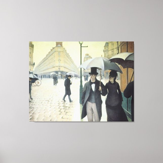 Paris Street, Rainy Day by Caillebotte Canvas Print (Front)