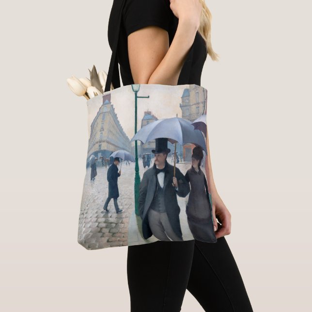 Paris Street; Rainy Day by G. Caillebotte, Art Tote Bag (Close Up)