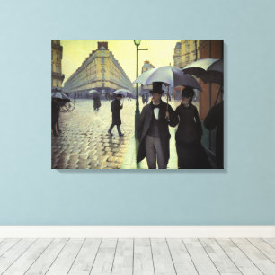 Paris Street Rainy Day by Gustave Caillebotte Canvas Print