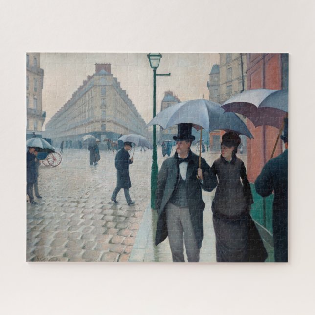 Paris Street Rainy Day by Gustave Caillebotte Jigsaw Puzzle (Horizontal)
