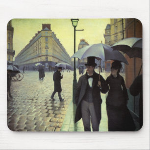 Paris Street Rainy Day by Gustave Caillebotte Mouse Pad
