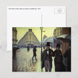Paris Street Rainy Day by Gustave Caillebotte Postcard