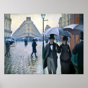 Paris Street Rainy Day by Gustave Caillebotte Poster
