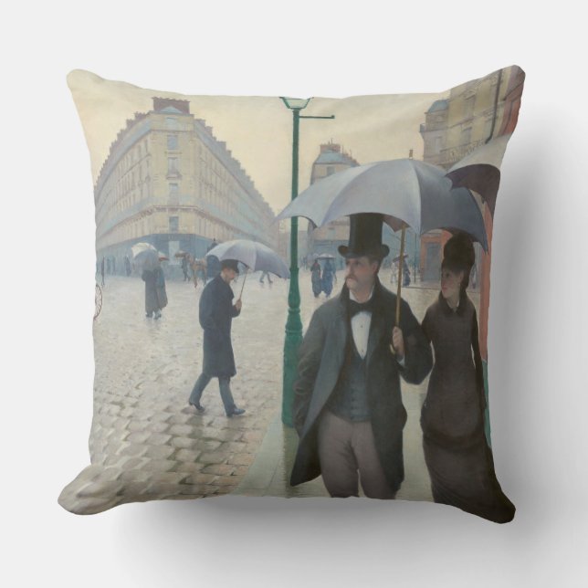 Paris Street Rainy Day Cushion (Front)