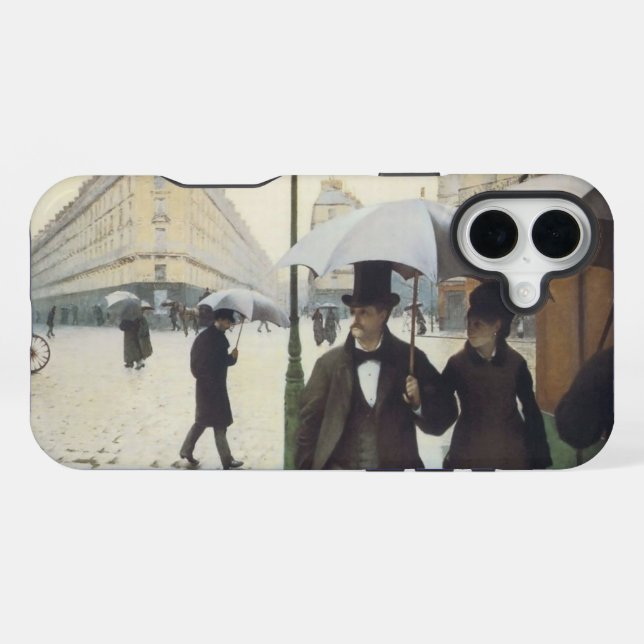 Paris Street Rainy Day iPhone Case (Back Horizontal)