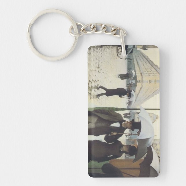 Paris Street, Rainy Day Key Ring (Front)