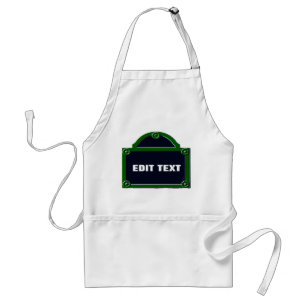 Paris Street Sign Edit Your Name Added Standard Apron