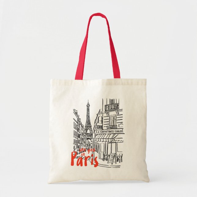 Paris Street Sketch Art  Tote Bag (Front)
