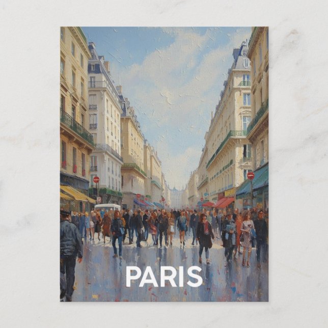 Paris Streets Postcard (Front)