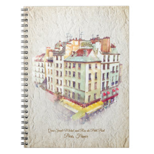 Paris Streets: Quai Saint-Michel & Rue Petit Pont Notebook