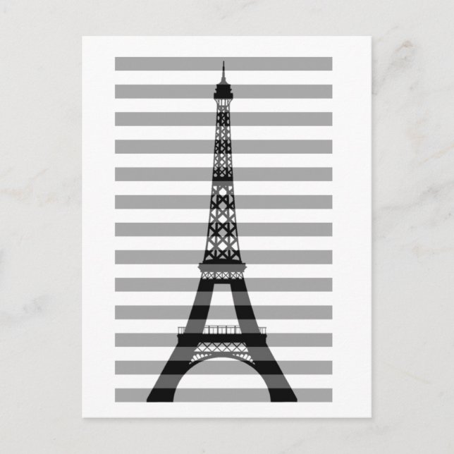 Paris Stripes Postcard (Front)