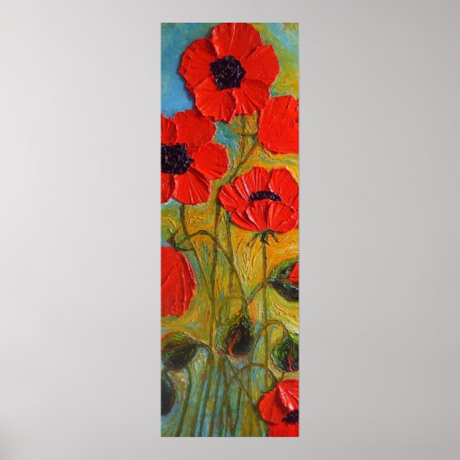 Paris' Tall Red Poppies Fine Art Poster (Front)
