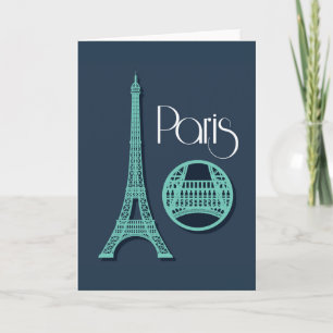 Paris Teal Card