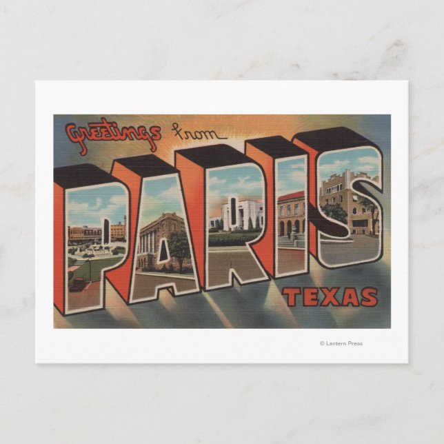 Paris, TexasLarge Letter ScenesParis, TX Postcard (Front)
