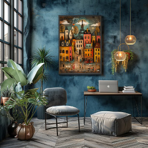 Paris: The City of Light - Whimsical Art Poster