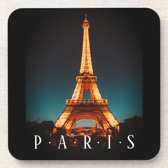 Paris, The Eiffel Tower At Night, Vs 2 Coaster (Front)