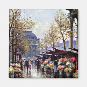 Paris, The Flower Market of La Madeleine Magnet