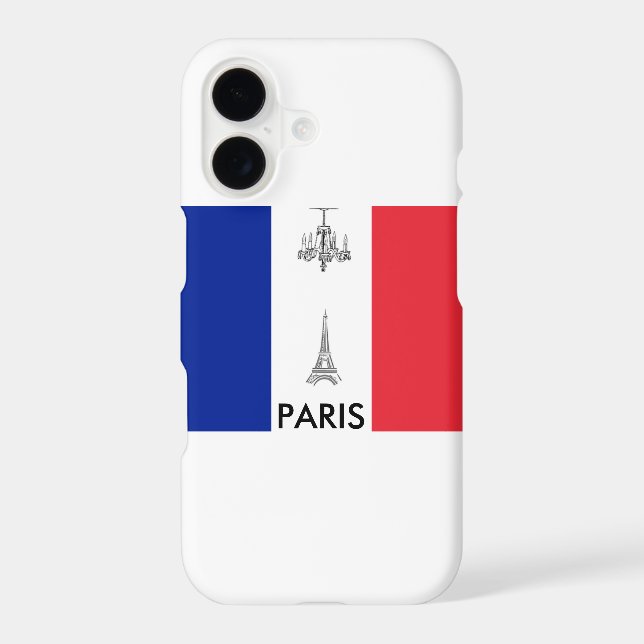Paris Theme Eiffel Tower French Flag (Back)