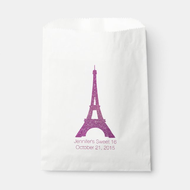 Paris Theme Sweet 16 Favour Bag (Front)
