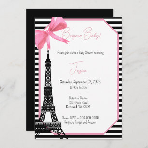 Paris Themed Baby Shower Invitation