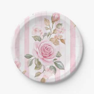 Paris Themed Bridal Shower Paper Plate