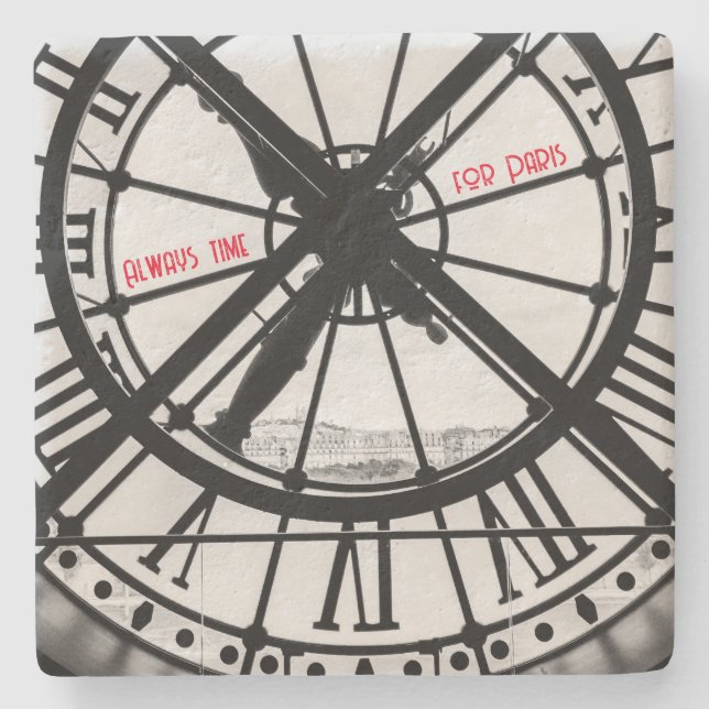 Paris Themed Coasters in Black and White (Front)