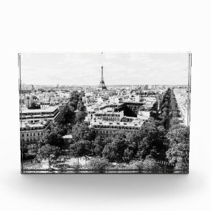 Paris Themed Home Decor in Black and White Photo Block