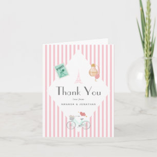 Paris Themed Wedding Thank You Card
