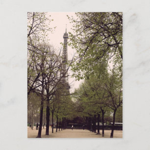 Paris through the trees postcard