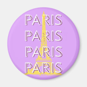 Paris, Travel Art, Minimalist, Pastel Travel Art Magnet