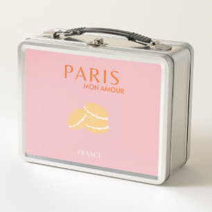 Paris Travel Art Retro Art Metal Lunch Box