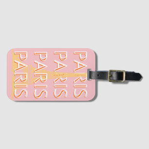 Paris Travel Art, Travel Art, Pastel, Minimalist Luggage Tag