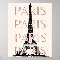 Paris Travel Art, Travel Art, Pastel, Minimalist