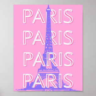 Paris Travel Art, Travel Art, Pink Poster