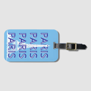 Paris Travel Art, Travel Art, Preppy Art, Blue Luggage Tag